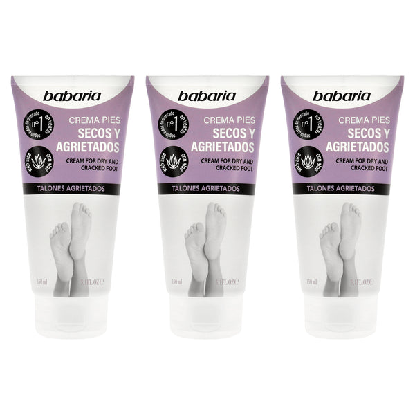 Babaria Dry Feet Cream by Babaria for Unisex - 5.1 oz Cream - Pack of 3