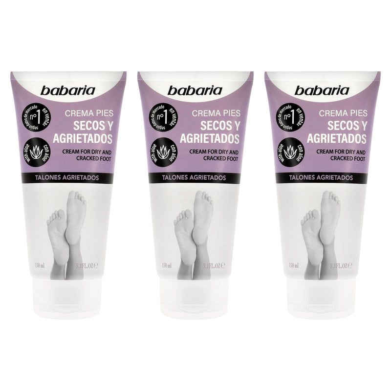 Babaria Dry Feet Cream by Babaria for Unisex - 5.1 oz Cream - Pack of 3