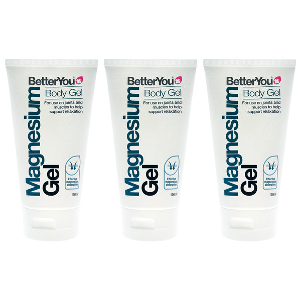 BetterYou Magnesium Body Gel by BetterYou for Unisex - 5.07 oz Gel - Pack of 3