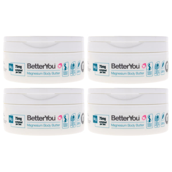 BetterYou Magnesium Body Butter by BetterYou of Unisex - 6.76 oz Body Butter - Pack of 4