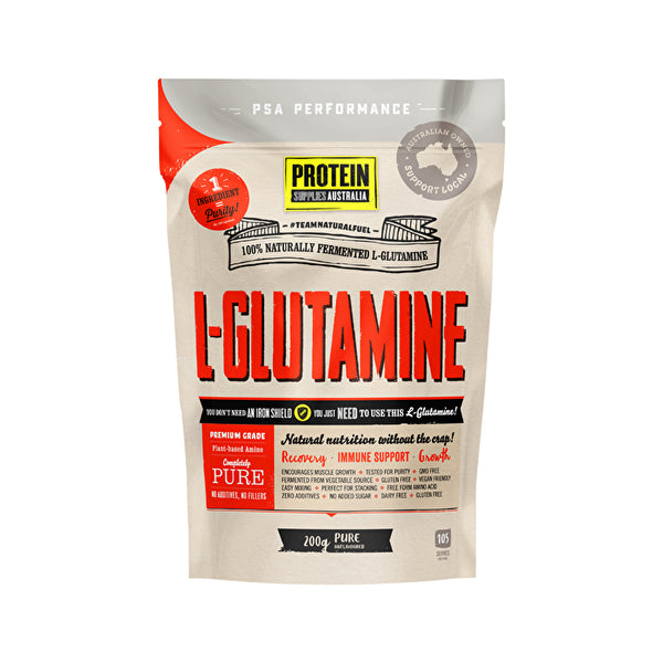 Protein Supplies Australia L-Glutamine Plant Based Pure 200g