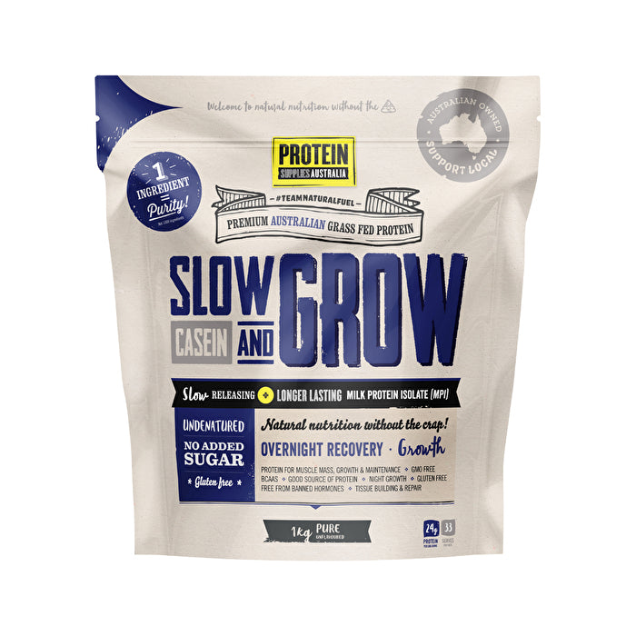 Protein Supplies Australia Slow & Grow Slow Release Pure 1kg