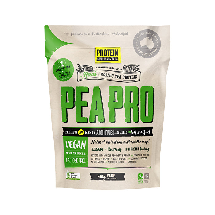 Protein Supplies Australia PeaPro Raw Pea Protein Pure 500g