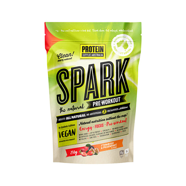 Protein Supplies Australia Spark Natural Pre-workout Strawberry Passionfruit 250g