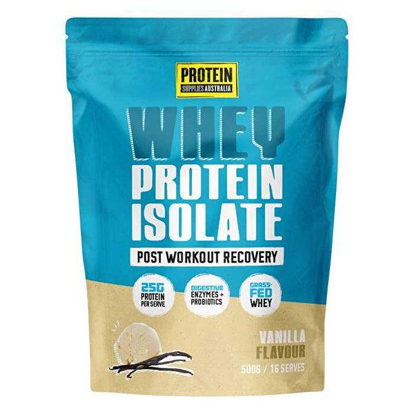 Protein Supplies Australia WPI Whey Protein Isolate Vanilla 500g