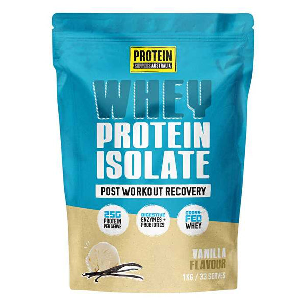 Protein Supplies Australia WPI Whey Protein Isolate Vanilla 1kg